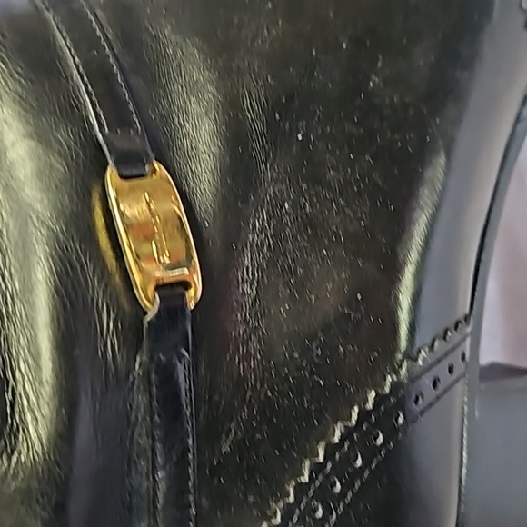 Salvatore Ferragamo Black Leather Knee High Boots Sz. 4.5 - Picture 4 of 9